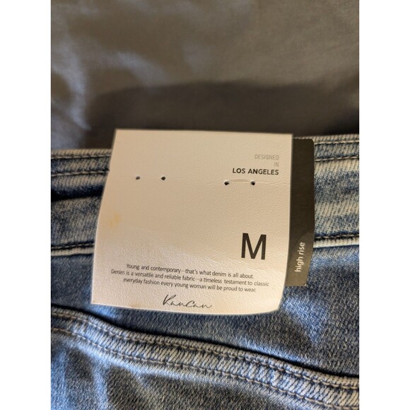 NEW KanCan Shorts Women's Size Medium Button Fly Distressed Raw Hem Denim Beach - Picture 6 of 12